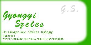 gyongyi szeles business card