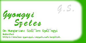 gyongyi szeles business card